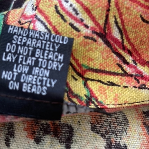 Candy Couture Cotton button embellished Jacket Light Animal Print Floral Size XL - Picture 6 of 8